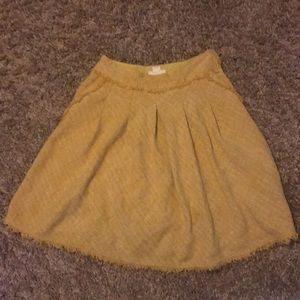 Yellow Anthropologie skirt